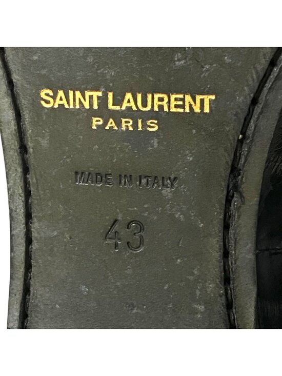 Saint Laurent Paris Miles Ankle Boots Leather Short 43 Black